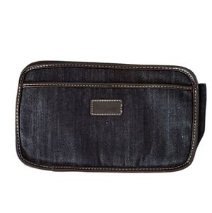 Thirty One Black Denim Clutch 11 x 7"